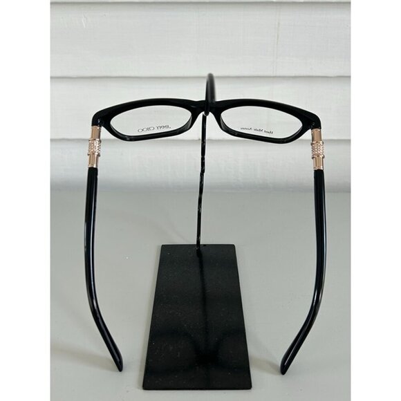 NWB Jimmy Choo Women\'s Black Gold Crystals Acetate Designer Cat Eye Glasses‎ main image 7